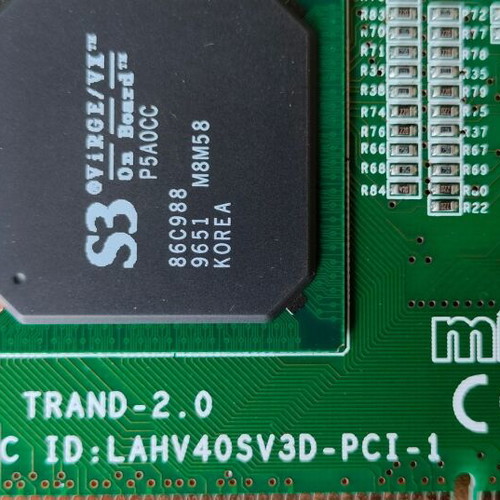 Miro Crystal VR2000 graphics card used, S3 ViRGE/VX PCI
