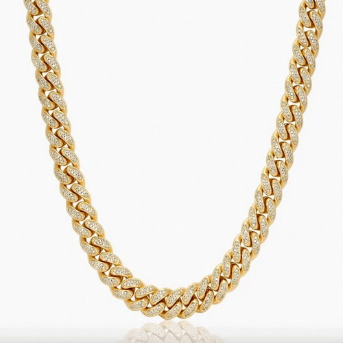 Frozen Cuban Chain 12mm 50cm 18K Gold Used