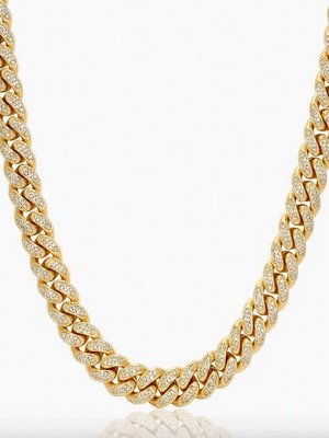 Frozen Cuban Chain 12mm 50cm 18K Gold Used