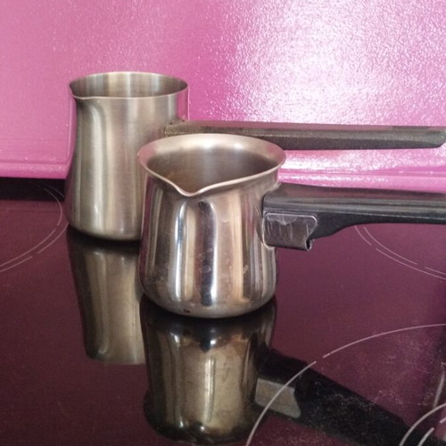 Briki set used, ideal for Greek coffee