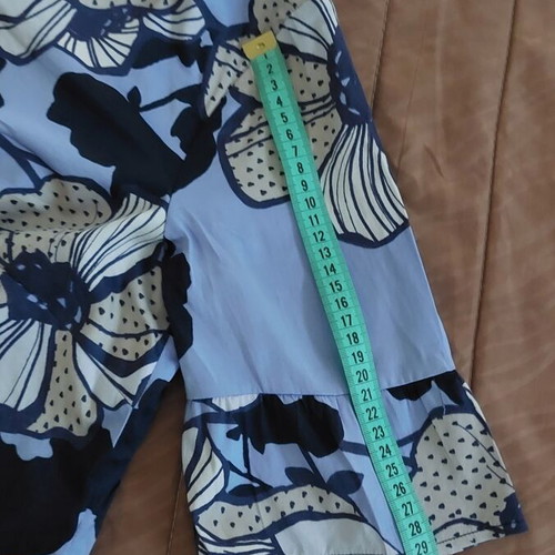 Bianca cotton dress size 38 like new with floral print beige and blue