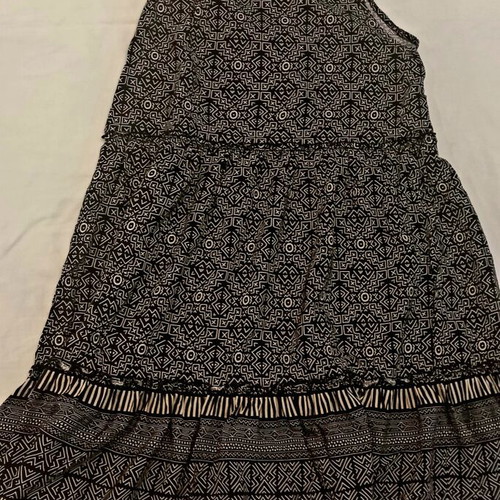 Toi&Moi boho dress Small, black and white pattern, halter neck