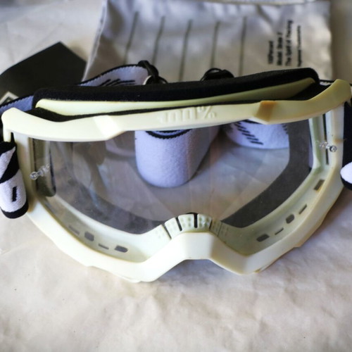 100% Strata 2 goggles with clear lens for motocross helmet new