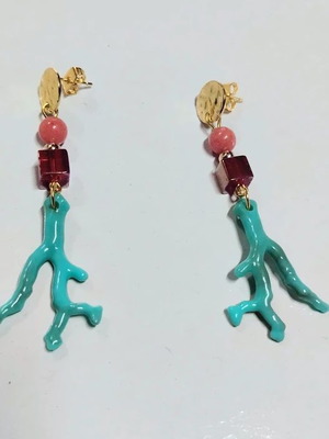 Zara turquoise dangle earrings like new, summer style