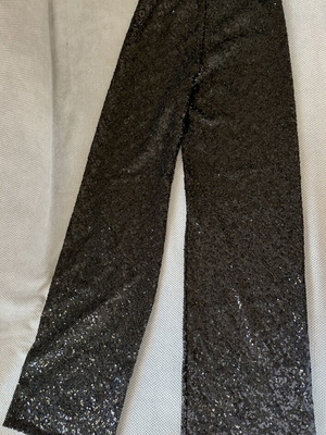 Calzedonia Party Legs black sequin palazzo pants S