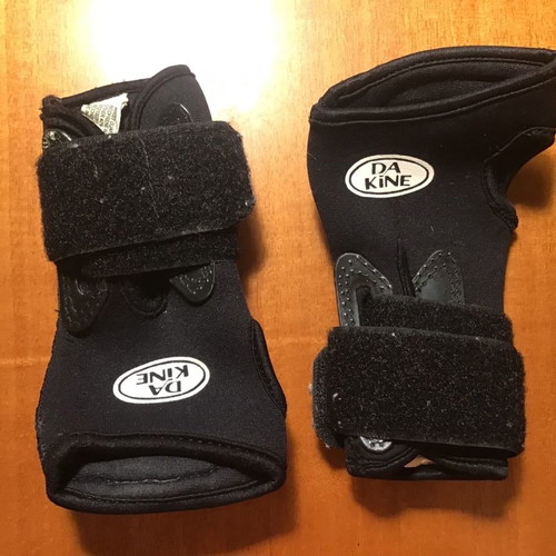 Da Kine wrist guards used for snowboard, skateboard, rollerblades