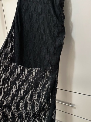 Lynne impressive black strapless dress new with lace