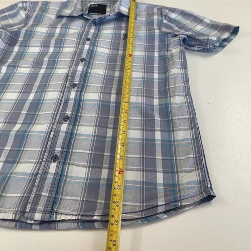 Oxbow Plaid Short Sleeve Shirt Blue Size S Like New