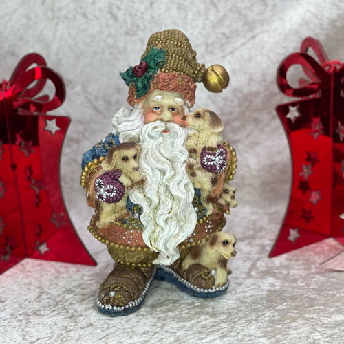 Santa Claus polyresin vintage 1980, height 25 cm, new