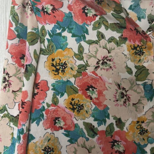 Zara floral medium cropped shirt like new