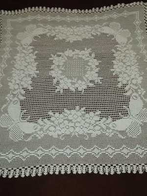 Handmade square new with crochet 92x92