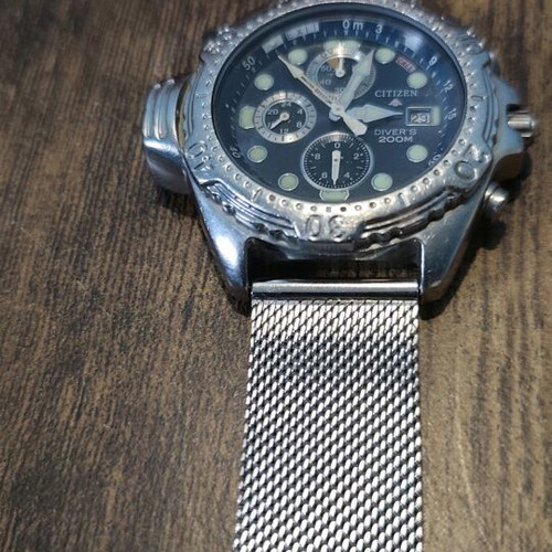 Citizen Promaster 3740-E70006 men's diving watch used, blue and silver