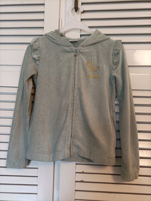 Children's cardigan used 5 to 6 years green Prenatal velvet texture