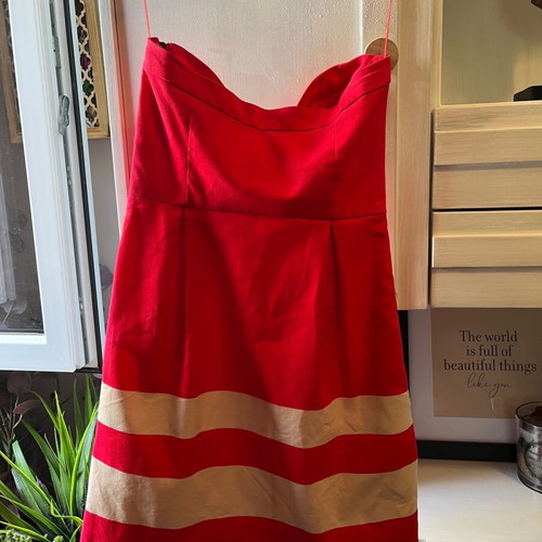 Zara strapless dress S coral like new
