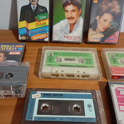 Turkish cassette tapes like new, set of 8 rare collectible
