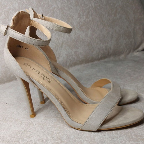 Velvet sandals like new, gray, size 40
