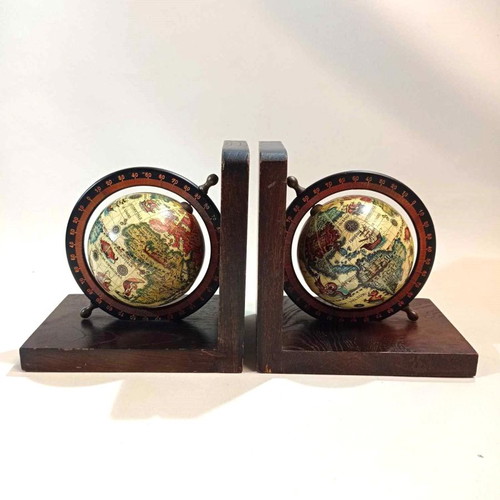 Esso PAPPAS advertising globe bookends