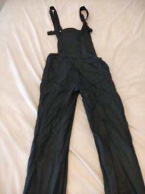 Moutaki leather salopette like new, black, size M