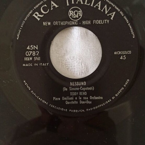 Teddy Reno 45 RPM record used, RCA Italiana, Sanremo '59