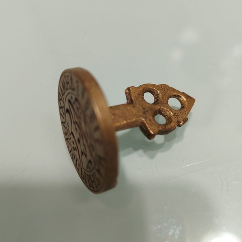 Mikrasiatiki Ekstratia 1921 brass seal used, Ottoman period