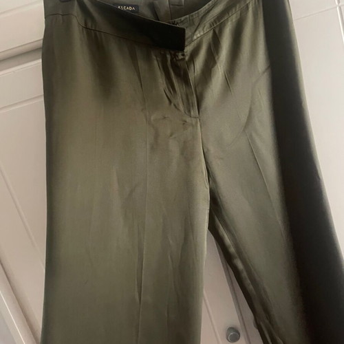 Escada silk pants dark green size 44 like new