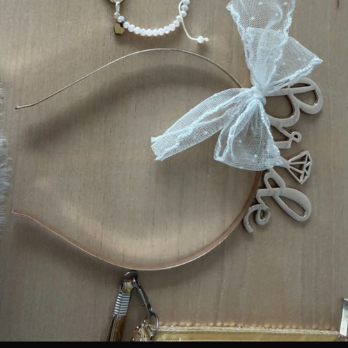Bachelorette Bride to Be Set with Handmade Steel Earrings and Bracelet