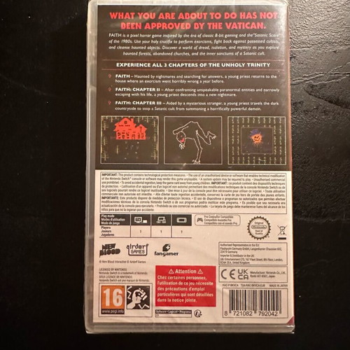 Faith The Unholy Trinity Nintendo Switch new