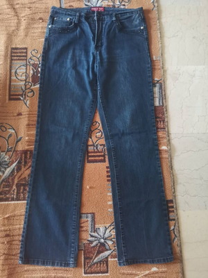 Women's elastic jeans size 46 like new, dark blue
