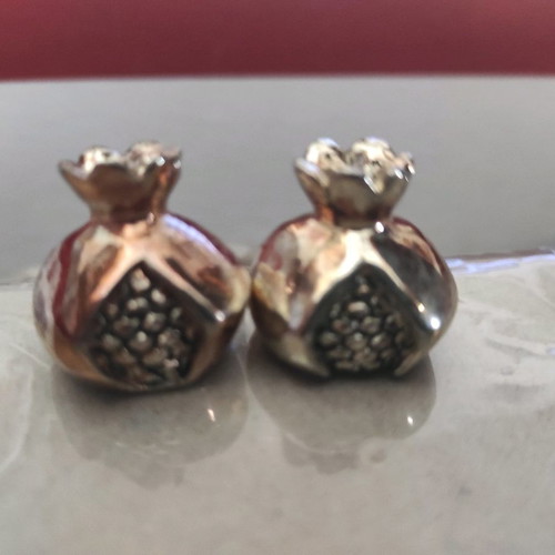 Silver pomegranates used, sealed 925, pack of 2