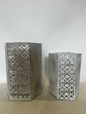 Metal candle holders set of 2 for tealights used