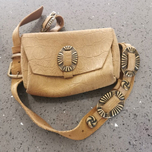 Leather belt bag like new, real leather