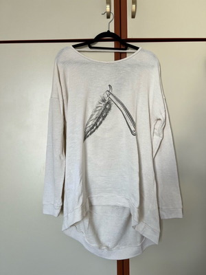 Nidodileda blouse with draped back like new, beige