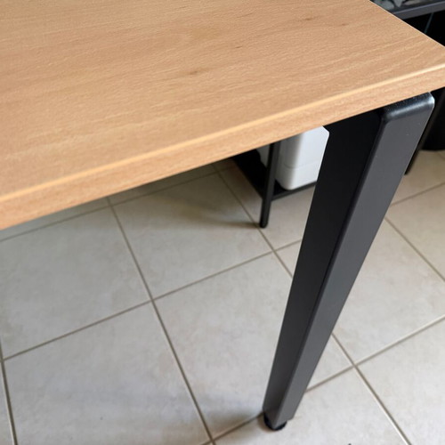 Dromeas desk metal frame beech 120x80x72 cm like new