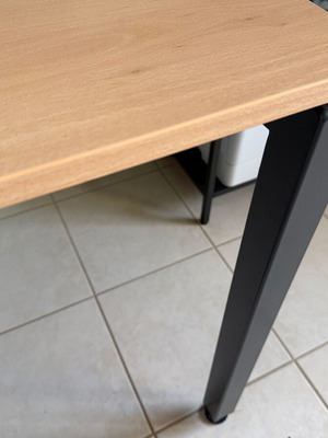 Dromeas desk metal frame beech 120x80x72 cm like new