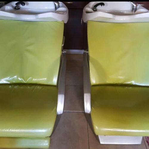 Hair Salon Equipment like new with 3 mirrors, chairs, shampoo stations, and furniture