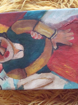 Tribal Ινδία σετ 2 πινάκων 26x16 εκ. σαν καινούργιο