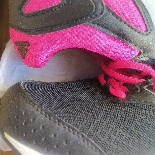 Adidas athletic shoes like new, size 40 2/3, black-pink