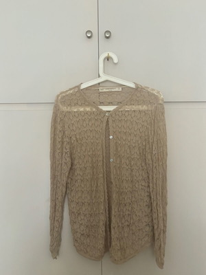 Ζακέτα Zara πλεκτή μπεζ μεταχειρισμένη, μέγεθος large