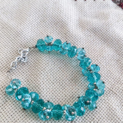 Blue bracelet new with crystals