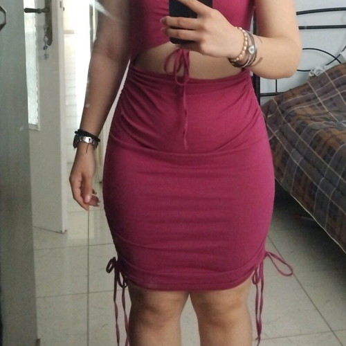 Adjustable length dress like new, pink and purple