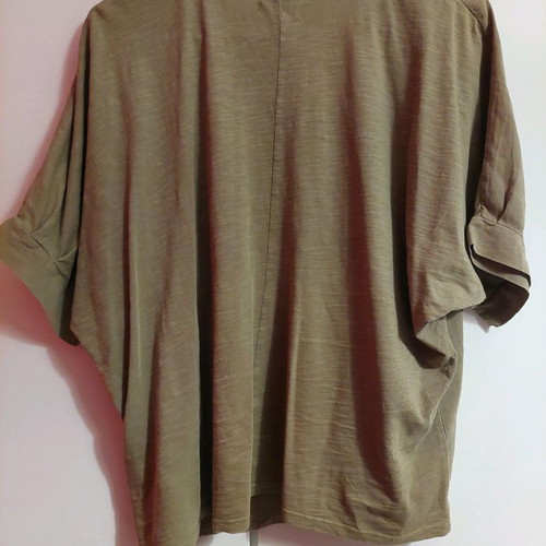 Khaki cotton blouse used, size M