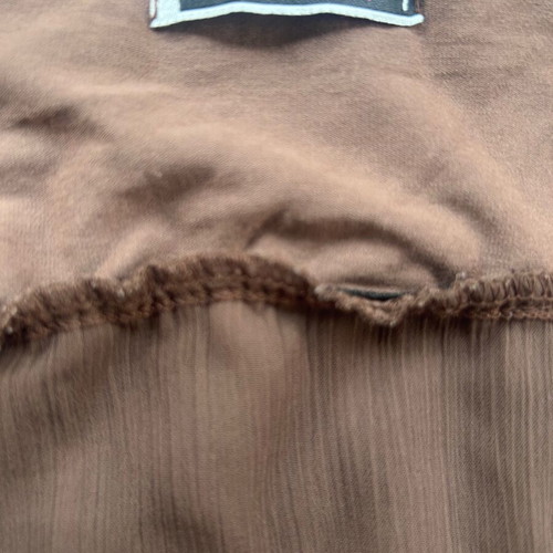 Vintage Y2K chocolate brown ruffle lace cami top size small like new