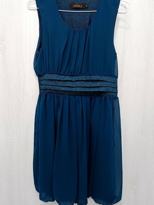 Evening mini dress petrol color, like new, size M