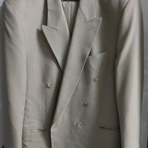 Men's suit No56 light beige like new, wide fit