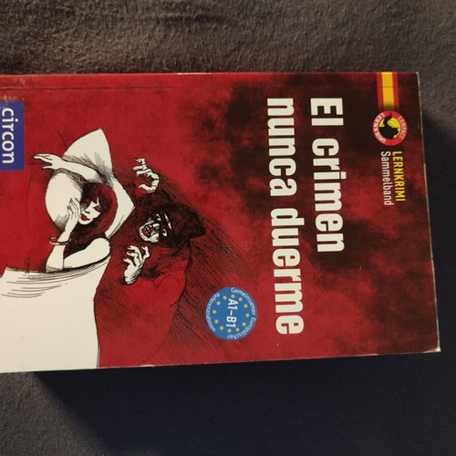 El crimen nunca duerme Spanish learning book like new, mystery stories