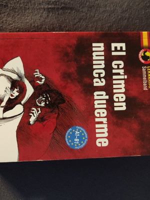 El crimen nunca duerme Spanish learning book like new, mystery stories