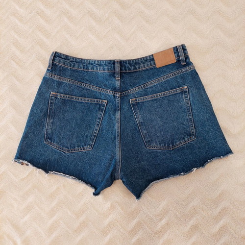 Weekday high-waisted women's denim shorts, blue, XL-XXL