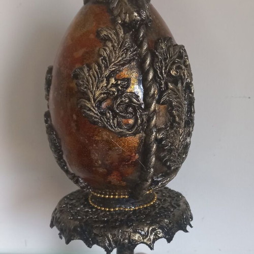 Easter egg handmade with Degoupage, new, plexiglass