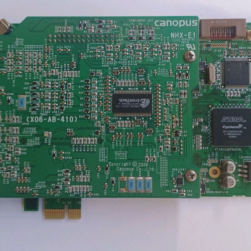 Canopus NHX-E2 video capture card used, PCI express