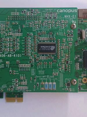 Canopus NHX-E2 video capture card used, PCI express